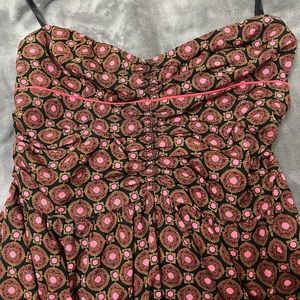 Strapless Pink Black Dress